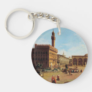 The Piazza della Signoria in Florenz Schlüsselanhänger