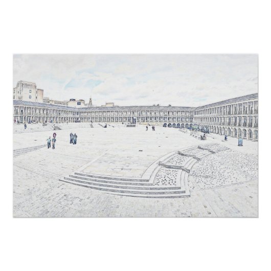 The Piece Hall Halifax – Historisches West Yorkshi Poster (Vorderseite)
