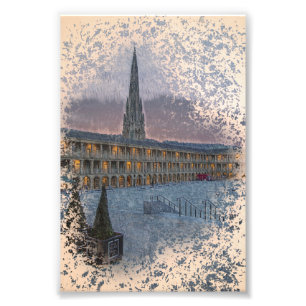 The Piece Hall, Halifax Künstlerischer Vintage-Dru Fotodruck