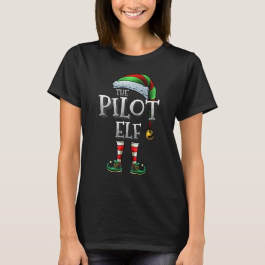 The Pilot Elf Shirt Matching Family Pilot Christma (Vorderseite)
