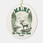 The Pine Tree State - Mountain Forest View Keramik Ornament (Links)
