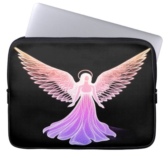 The Pink Angel on a Laptop Sleeve Electronics Bag (Vorderseite)