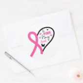The Pink Is For My Aunt Breast Cancer Awareness Runder Aufkleber (Umschlag)