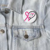 The Pink Is For Name Breast Cancer Awareness Button (Beispiel)