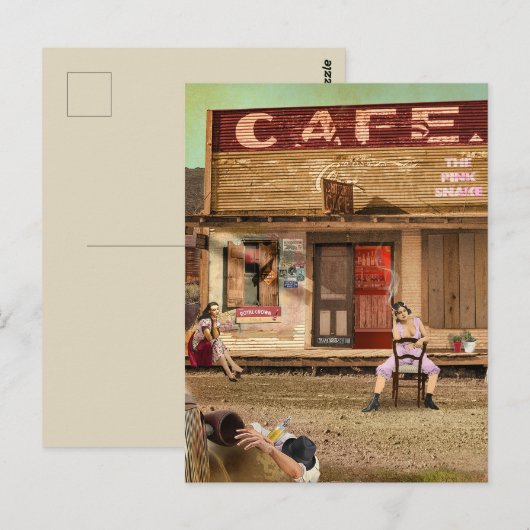 The Pink Snake Postkarte (Vorne/Hinten)