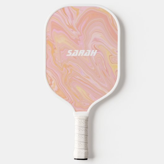 The Pink Tangerine Retro Pickleball Paddle (Rückseite)