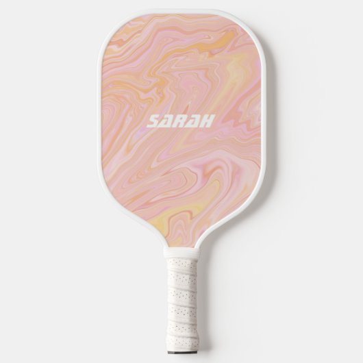 The Pink Tangerine Retro Pickleball Paddle (Vorderseite)