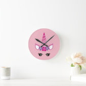 The Pink Unicorn Runde Wanduhr (Zuhause)