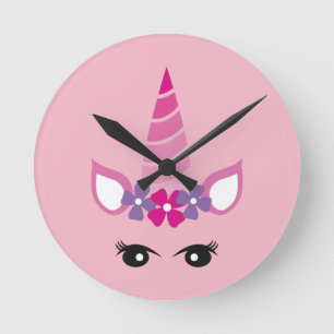The Pink Unicorn Runde Wanduhr