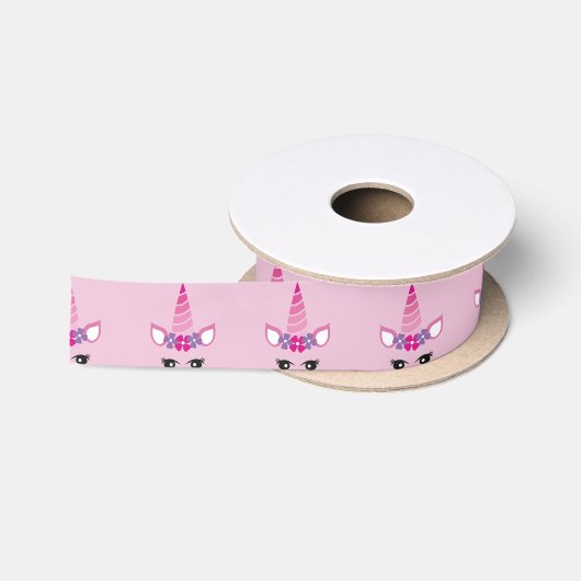 The Pink Unicorn Satinband (Spule)