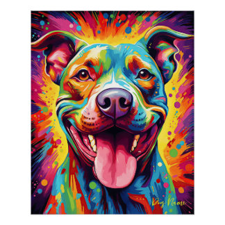 The Pitbull Dog 003 - Zetton Ziana Poster