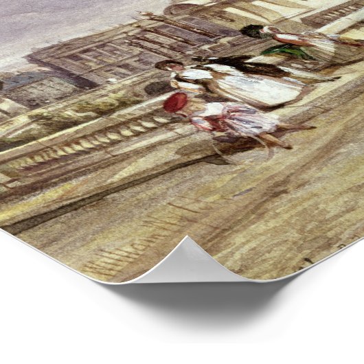 The Place de la Concorde, c.1837 Poster (Ecke)