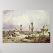 The Place de la Concorde, c.1837 Poster (Vorne)