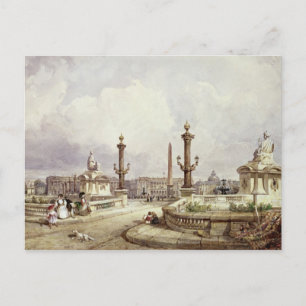 The Place de la Concorde, c.1837 Postkarte