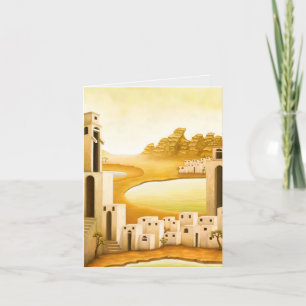 "The Place" - Nahost / Orient Wüstenmalerei Feiertagskarte