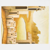 "The Place" - Nahost / Orient Wüstenmalerei Fleecedecke (Vorderseite (Horizontal))