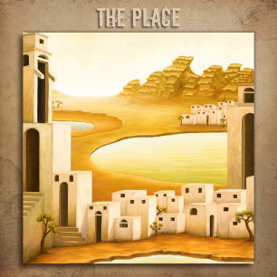 "The Place" - Nahost / Orient Wüstenmalerei Leinwanddruck
