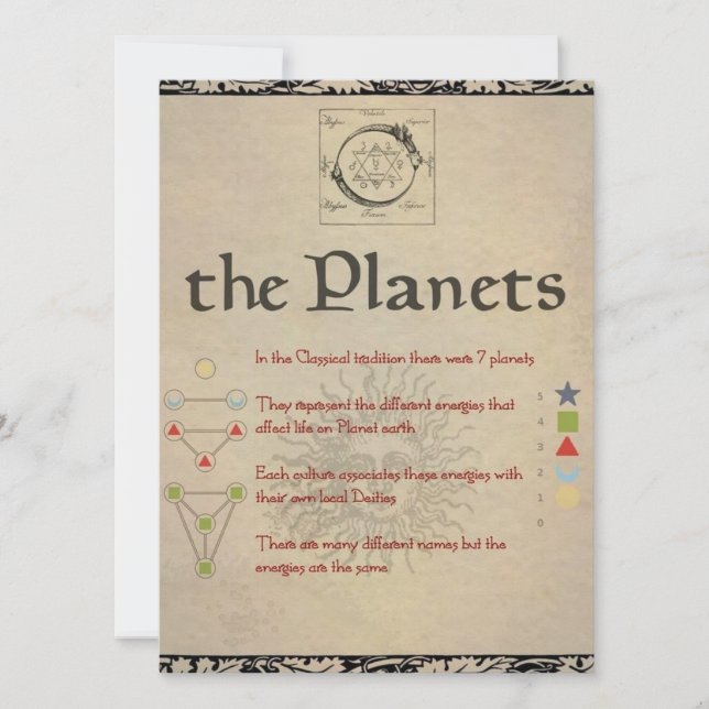 The Planets "VENUS" Book of Shadows Page (Vorderseite)
