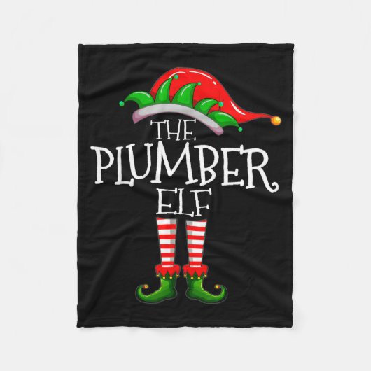 The Plumber Elf Christmas Gift, Plumbing Xmas Paja Fleecedecke (Vorderseite)