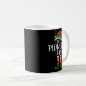 The Plumber Elf Christmas Gift, Plumbing Xmas Paja Kaffeetasse (VorderseiteRechts)
