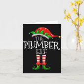 The Plumber Elf Christmas Gift, Plumbing Xmas Paja Karte (Gelbe Blume)