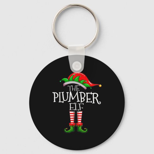 The Plumber Elf Christmas Gift, Plumbing Xmas Paja Schlüsselanhänger (Vorderseite)