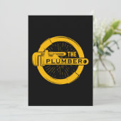The Plumber Plumbing Pipe Craft Profession Gift Einladung (Stehend Vorderseite)
