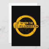 The Plumber Plumbing Pipe Craft Profession Gift Einladung (Vorne/Hinten)