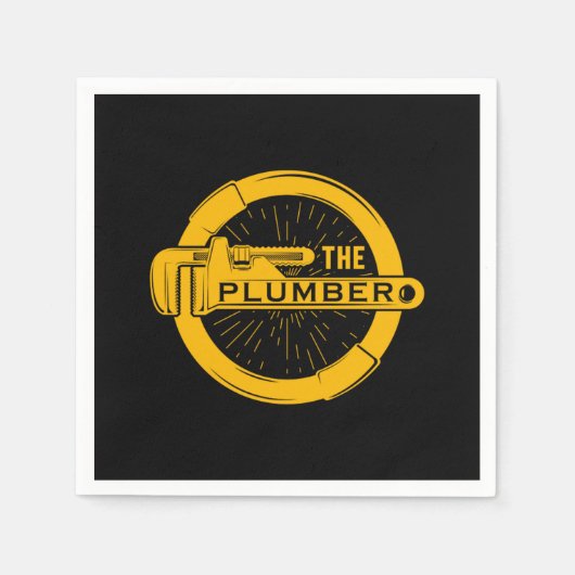 The Plumber Plumbing Pipe Craft Profession Gift Serviette (Vorderseite)