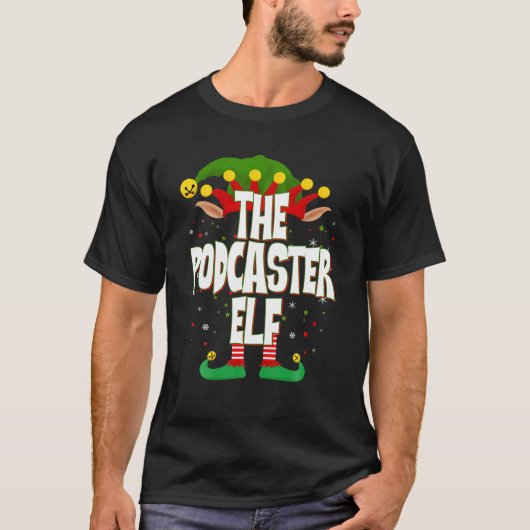 The Podcaster Elf Christmas T-Shirt (Vorderseite)