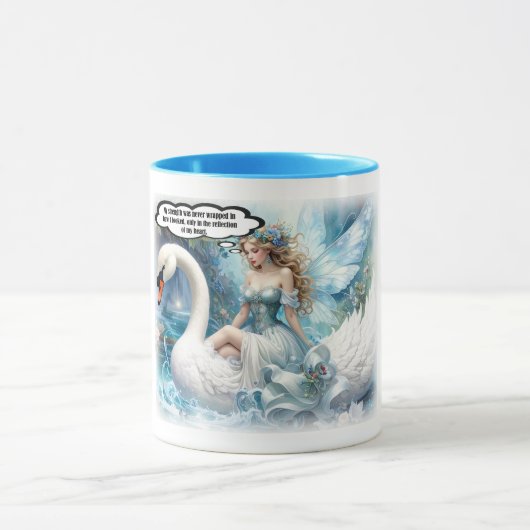 The Poetic Swan Rider Mug Tasse (Zentrum)