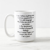 The Poet's Creed Mug Kaffeetasse (Links)