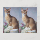 The Poised Abyssinian – Elegant Cat Postcard Postkarte (Vorderseite)