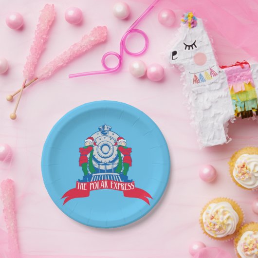 The Polar Express | Elves Standing By Train Pappteller (Party)