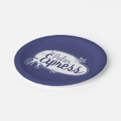 The Polar Express | Polar Bears Retro Graphic Pappteller (Schrägansicht)