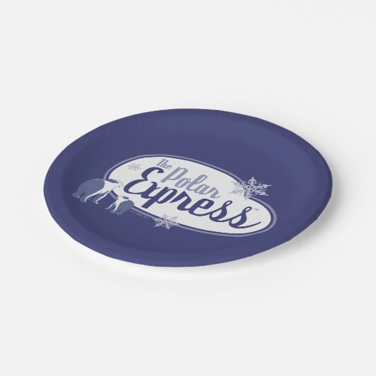 The Polar Express | Polar Bears Retro Graphic Pappteller (Schrägansicht)