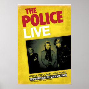The Police Live Hotel Diplomat 1979 Konzertposter Poster