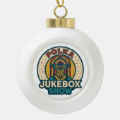 The Polka Jukebox Snowflake Framed Ornament (Vorderseite)