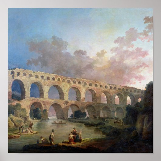 The Pont du Gard, Nimes, c.1786 Poster (Vorne)