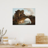 The Ponte Salario - Hubert Robert Fine Art Poster (Küche)