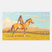 The Pony Boy, 1920 von Maynard Dixon Rechteckiger Aufkleber (Vorderseite)