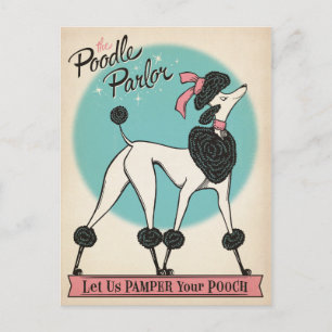 The Poodle Parlor Postkarte