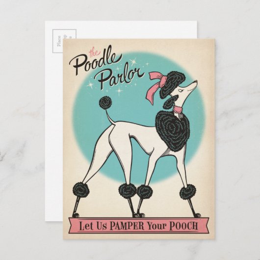 The Poodle Parlor Postkarte (Vorne/Hinten)