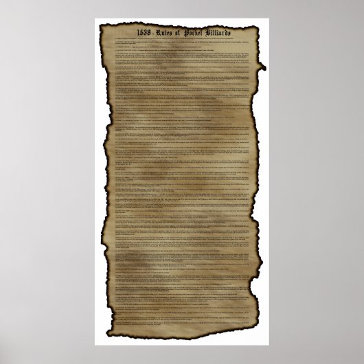 The Pool Rules Poster (Vorne)