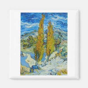 The Poplars at Saint Remy 1889 by Vincent van Gogh Magnet