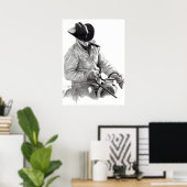 "THE PORSE TRAINER" in Bleistift, Poster (Heimbüro)