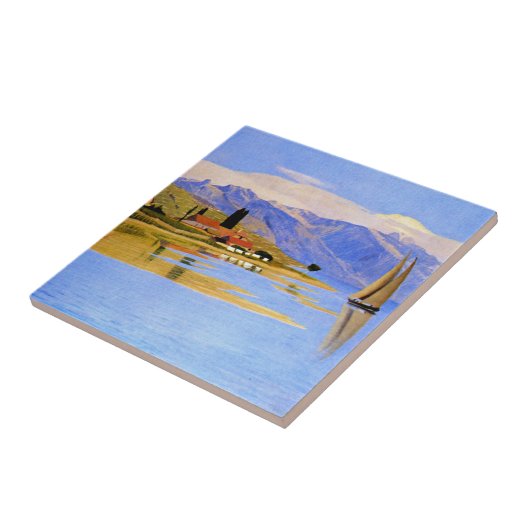 The Port of Pully, fine art, Fliese (Seite)