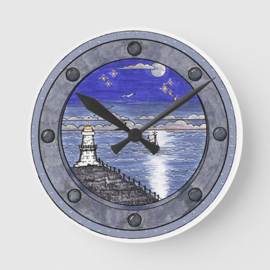 `The Porthole' Wall Clock Runde Wanduhr (Vorderseite)