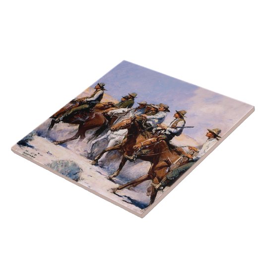 "The Posse" Western Art von WHD Koerner Fliese (Seite)