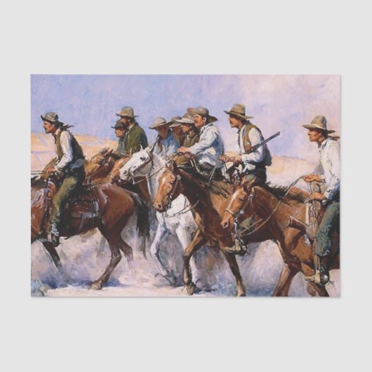 "The Posse" Western Art von WHD Koerner Seidenpapier (Vorderseite)